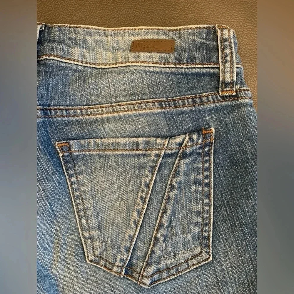 Kut From The Kloth Blue Boyfriend Denim Jean Shorts Size 0 Lonnie Distressed